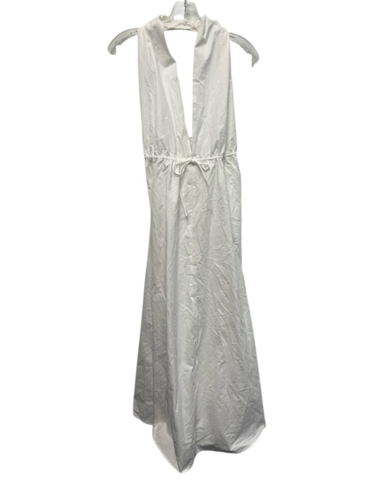 Dissh Size 2 White Cotton Tie Front Halter Maxi Dress White / 2