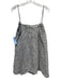 Reformation Size S Gray & White Linen Vertical Stripes Tie Sleeve Dress Gray & White / S