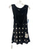 Reformation Size S Black & White Print Silk Polka Dots Collar Low Back Dress Black & White Print / S