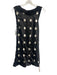 Reformation Size S Black & White Print Silk Polka Dots Collar Low Back Dress Black & White Print / S