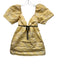 Ganni Size XS / 34 Yellow & Black Polyester Floral Jacquard V Neck Dress Yellow & Black / XS / 34