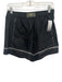 Ganni Size S / 36 Black & White Cotton Contrast Stitch Elastic Waist Mini Shorts Black & White / S / 36