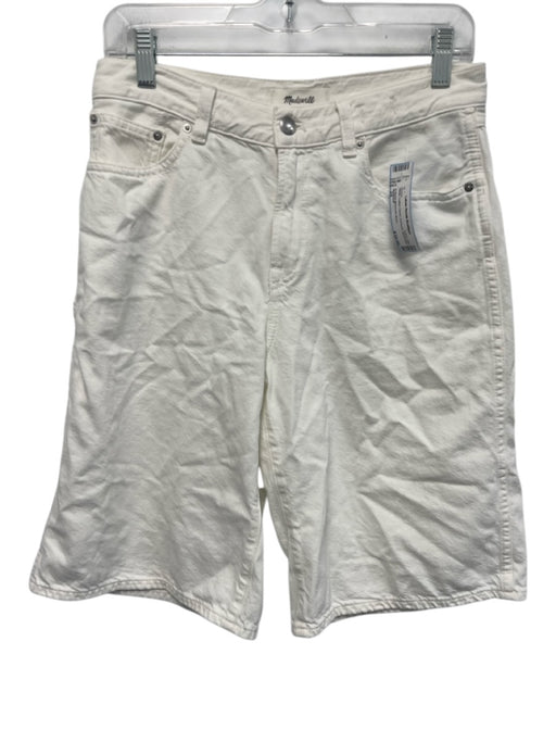 Madewell Size 25 White Cotton Denim bermuda Shorts White / 25