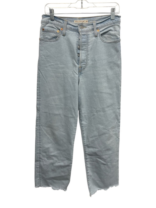 Levi's Size 29 Light Wash Cotton Denim Stretch Straight Button Fly Jeans Light Wash / 29