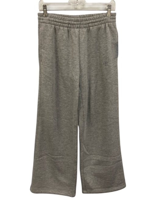 Anine Bing Size S Gray Cotton Blend Heathered Wide Leg Pockets Sweatpants Pants Gray / S