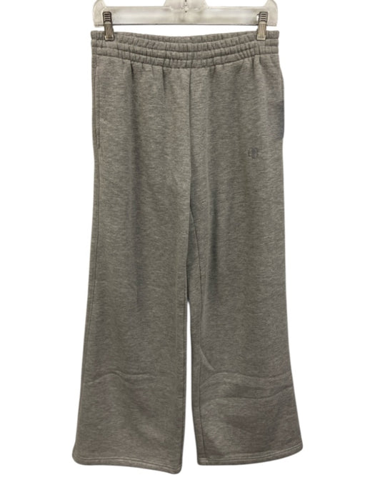 Anine Bing Size S Gray Cotton Blend Heathered Wide Leg Pockets Sweatpants Pants Gray / S