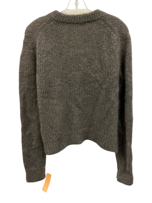 Jenni Kayne Size XS Taupe Gray Superkid Mohair Blend Knit Button Front Sweater Taupe Gray / XS