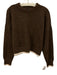P.E Nation Size S Brown & Cream White Polyester & Wool Blend Knit Sweater Brown & Cream White / S