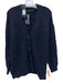 Jenni Kayne Size XS Black Alpaca Blend Cable Knit Button Front V Neck Sweater Black / XS