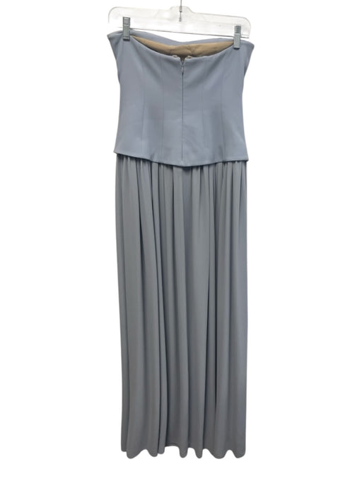 Lovers and Friends Size S Grey Blue Polyester Blend Strapless Drop Waist Dress Grey Blue / S
