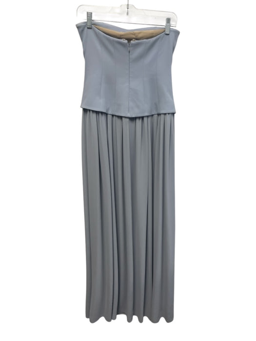 Lovers and Friends Size S Grey Blue Polyester Blend Strapless Drop Waist Dress Grey Blue / S
