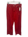 Parke Size 25 Red Cotton High Rise Wide Leg Button Up Pants Red / 25