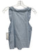 Deiji Studios Size S Blue Cotton Sleeveless Button Up Tie Detail Top Blue / S