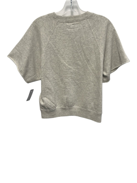 Buck Mason Size Est S Heather Gray 100% Cotton Short Sleeve Sweatshirt Top Heather Gray / Est S