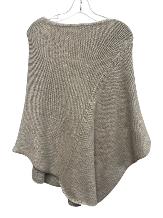 No Brand Size Est M Taupe Wool Blend Knit Poncho Top Taupe / Est M