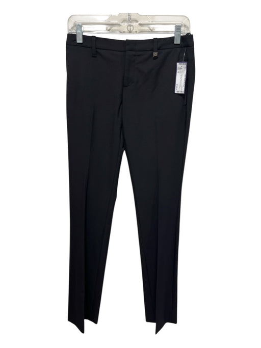 Gucci Size 38 Black Polyamide Blend pleat front Bootcut Mid Rise Trouser Pants Black / 38