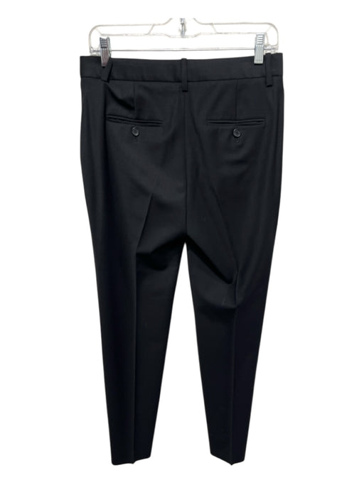 Theory Size 2 Black Wool Blend Mid Rise pleat front Cropped Trouser Pants Black / 2