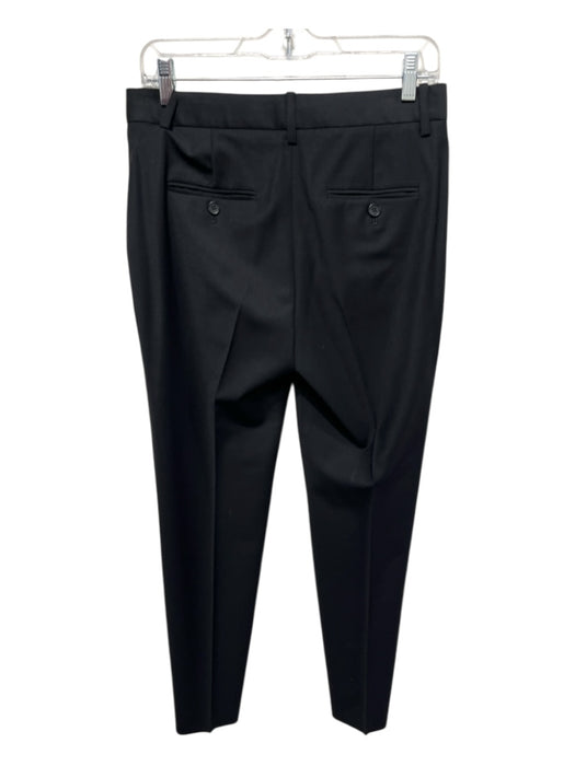 Theory Size 2 Black Wool Blend Mid Rise pleat front Cropped Trouser Pants Black / 2