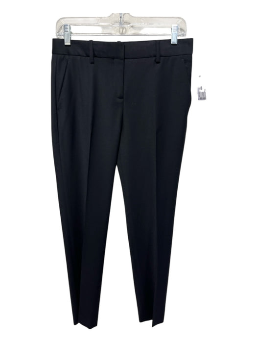 Theory Size 2 Black Wool Blend Mid Rise pleat front Cropped Trouser Pants Black / 2