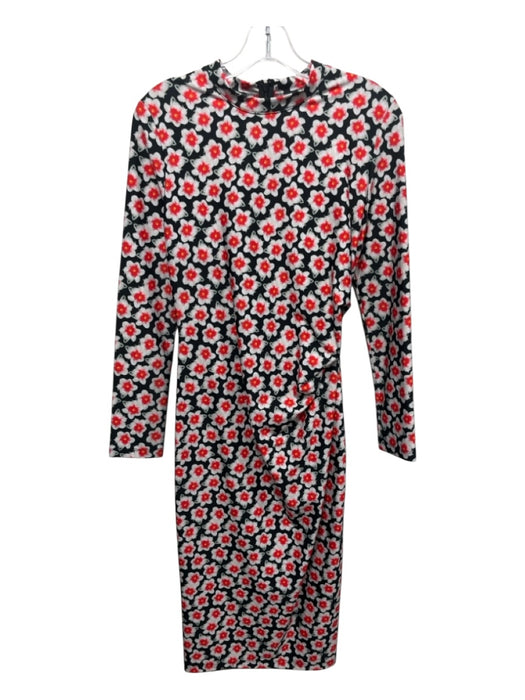 Jonathan Cohen Size Small Black, White, Red Polyester Side Twist Accent Dress Black, White, Red / Small