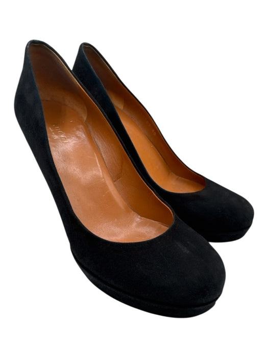 Gucci Shoe Size 40 Black Suede Round Toe Platform Stiletto Pumps Black / 40
