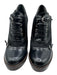 Gucci Shoe Size 10 Black Leather Ponyhair lace up Platform Ankle Booties Black / 10