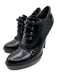 Gucci Shoe Size 10 Black Leather Ponyhair lace up Platform Ankle Booties Black / 10