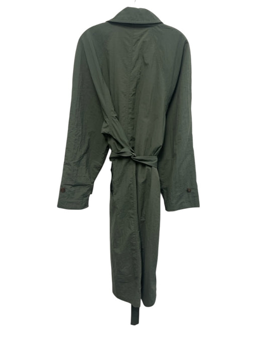 Hammacher Schlemmer Size M Green Synthetic Solid Overcoat Men's Jacket Green / M