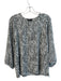 Simply Vera Size L Black & White Polyester Long Sleeve Round Neck Semi Sheer Top Black & White / L