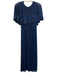 Mac Duggal Size 12 Blue Polyester Beaded Detail Cape Lined Back Zip Gown Blue / 12
