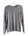 LL Bean Size L Grey Cashmere Long Sleeve solid color Knit Crew Neck Sweater Grey / L