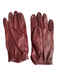 Fratelli Orsini Burgundy Genuine Leather 5 Finger Hole Details Gloves Burgundy