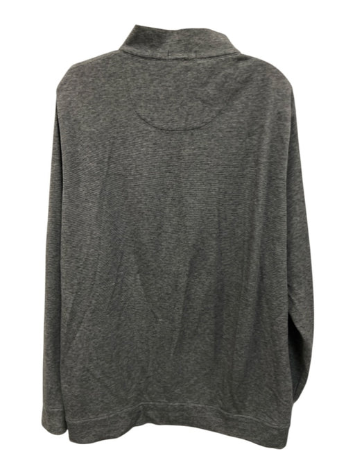 Peter Millar Size XL Gray Cotton Blend Heathered Quarter Zip Long Sleeve Shirt Gray / XL