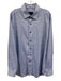 David Donahue Size 17 Blue Cotton Micro Button up Men's Long Sleeve Shirt Blue / 17