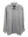 David Donahue Size 17 Blue & Purple Cotton Grid Button Up Long Sleeve Shirt Blue & Purple / 17