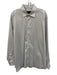 David Donahue Size 17 White & Multi Cotton Grid Button Up Long Sleeve Shirt White & Multi / 17