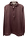 Peter Millar Size XL Plum Cotton Blend Solid Quarter Zip Men's Long Sleeve Shirt Plum / XL
