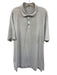 Peter Millar Size XL White & Blue Synthetic Striped Polo Athleisure Short Sleeve White & Blue / XL
