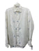 Etro Size 40 White & Blue Cotton Blend Dragonflies & Lillypads Long Sleeve Shirt 40