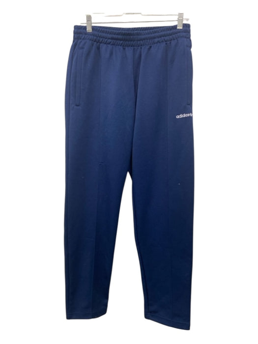 Adidas Size M Navy Synthetic Solid Athletic Jogger Men's Pants Navy / M