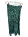 Leith Size XS Teal Green Side Zip Abstract Midi Skirt Teal Green / XS