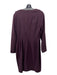 The Fold Size 14 Eggplant Wool Blend Long Sleeve Bow Detail Midi Back Slit Dress Eggplant / 14