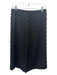 Banana Republic Size 10 Black Polyester Fringe Checkered Side Zip Midi Skirt Black / 10