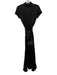 Tadashi Size 8 Black Rayon & Nylon Short Sleeve High Neck Fabric Block Dress Black / 8