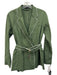Worth Size 6 Green & White Cotton & Elastane Slim Straight Trouser Pant Set Green & White / 6