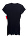 DDAM Size M Black Tencel & Cotton Short Sleeve Body Con Mini T Shirt Dress Black / M