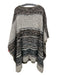 Gap Size One Size Taupe & Cream Wool & Polyester Poncho Sweater Taupe & Cream / One Size