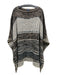 Gap Size One Size Taupe & Cream Wool & Polyester Poncho Sweater Taupe & Cream / One Size