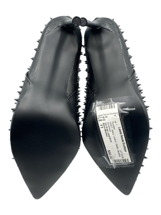 Steve Madden Shoe Size 11 Black Leather Stiletto Studded Booties Black / 11