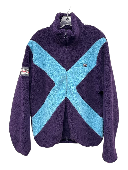 Rowing Blazers Size M Purple & Blue Print Synthetic fleece Zip Up Men's Jacket Purple & Blue Print / M